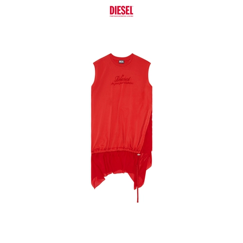 Diesel, летняя толстовка для отдыха, платье, с вышивкой, А-силуэт