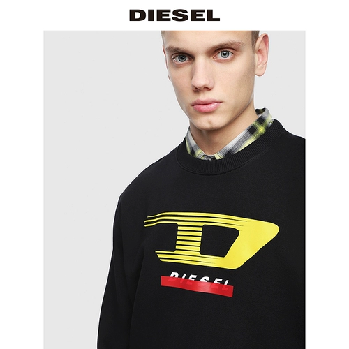 Diesel Лонгслив, трендовая толстовка, с печатью вашего логотипа, оверсайз, с рукавом