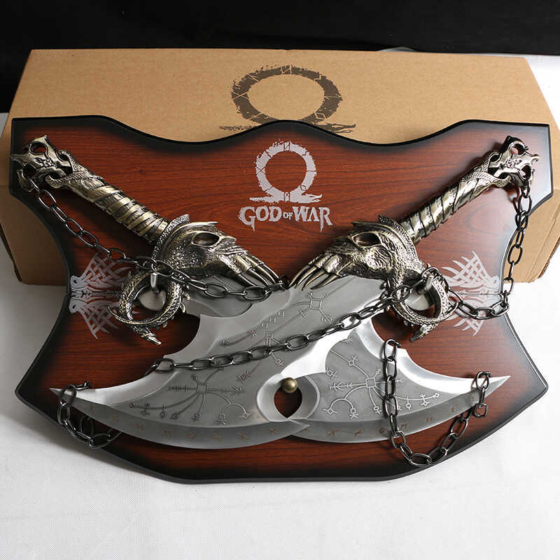 Chaos Blade Cos God of War 5 Double Chain Blades 1:1 Alloy Kratos Game Prop Unsharpened Chaos Blade Cos God of War 5 Double Chain Blades 1:1 Alloy Kratos Game Prop Unsharpened