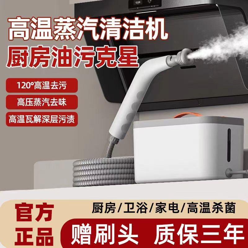 High-Temperature Steam Cleaner for Household Cleaning, Kitchen Range Hoods, Window Glass, Gas Stoves, Air Conditioners, and Grout Cleaning