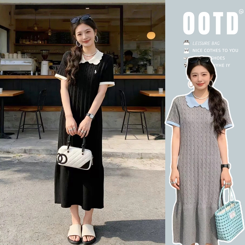 2026 Summer Nursing Dress for Going Out, Hot Mom Style Postpartum Nursing Clothes, Long Nursing Dress with Braided Embroidery