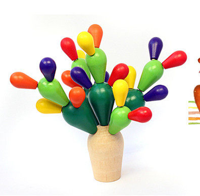 Colorful assembled cactus cactus exquisite decoration handmade creative building blocks jigsaw puzzle toy birthday gift award