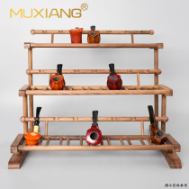 North American black walnut solid wood pipe rack mens handmade collection display 7-position multi-layer bucket seat special bracket