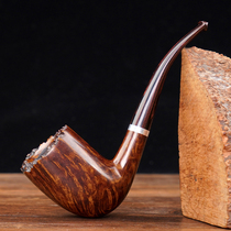 Heather wood tumor skin handmade Castro pipe red kanzui mens old-fashioned solid wood smoking bag pot smoke pot pipe