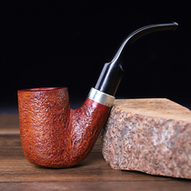 Heather Hungarian hand sandblasted pipe mens tobacco bag pot solid wood pipe old-fashioned tobacco pot with shredded tobacco