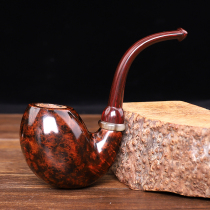 Heather glossy horns handmade pipe red kanzui mens old-fashioned solid wood smoke bag pot smoke pot