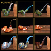 Heather wood handmade freestyle lacquer pipe color Cumberland cigarette holder mens old-fashioned cigarette pot solid wood cigarette bag pot