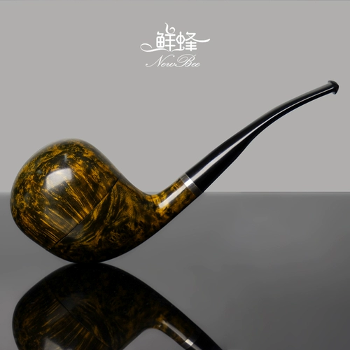 Newbee Fresh Bee, деревянная труба ручной работы с твердым деревом сплошной деревянной слийки с двойным дымом сражается старая традиционная мужская фильтрация Fume