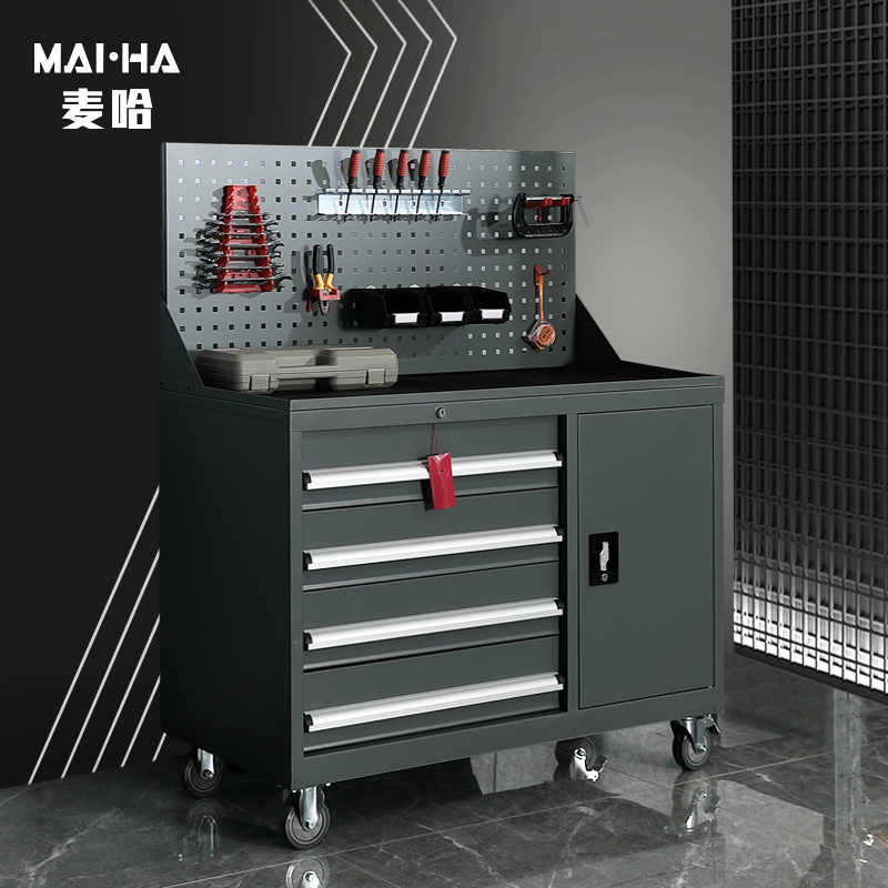 Maiha Heavy-Duty Tool Cart, Hardware Tool Cabinet, Auto Repair Multi-Functional Storage Cabinet, Workshop Parts Metal Box