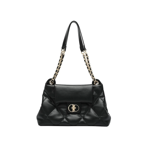 老山羊高级感菱格链条包包女2024新款小众通勤托特包单肩斜挎大包