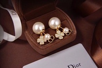 Dior Dior earrings 21 new letters classic CD stud earrings pearl drop earrings set with diamonds star earrings