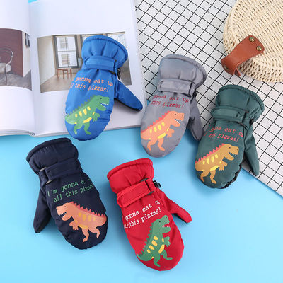 taobao agent Children's ski gloves, keep warm cute windproof dinosaur, increased thickness