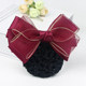 Professional hairdresser stewardess hair accessories nurse silk bow hair net work hairpin net pocket headdress