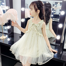 Girl dress Summer 2020 new foreign style Net Red child vest gauze dress big children princess dress tide