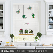 Liyang non-perforated Louver Curtain bathroom waterproof kitchen office thickened shading roller curtain lifting roll type