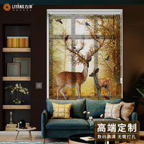 Printed aluminum alloy Louver Curtain Lifting roller blind folding office shading kitchen bathroom expansion-free punching