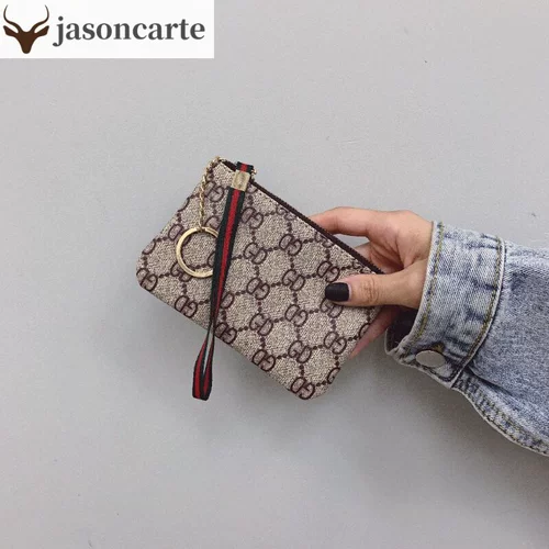 Ультратонкий кошелек, короткая сумка через плечо, маленькая ключница с молнией, монеты, в корейском стиле, европейский стиль