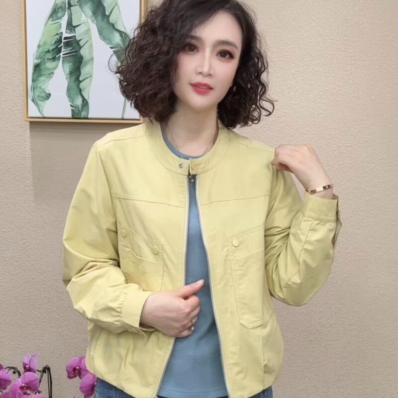 2026 Spring and Autumn New Women's Casual Jacket Short Style for Petite Women Long Sleeve Trendy Cardigan for Women