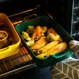 Двойная выпечка для выпечки керамика сыр запеченная рисовая тарелка блюдо блюдо блюдо для блюда специальная творческая овощная блюдо домашнее гриль миска