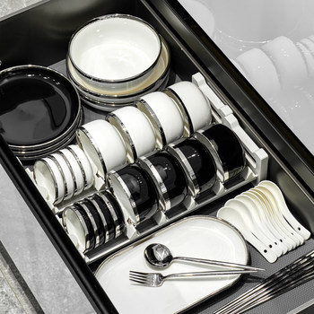 Light Luxury Tableware Set for Home Use, High-End Plates and Bowls, 2025 New Model, Housewarming Bowl and Plate Ceramic Rice Bowl Set