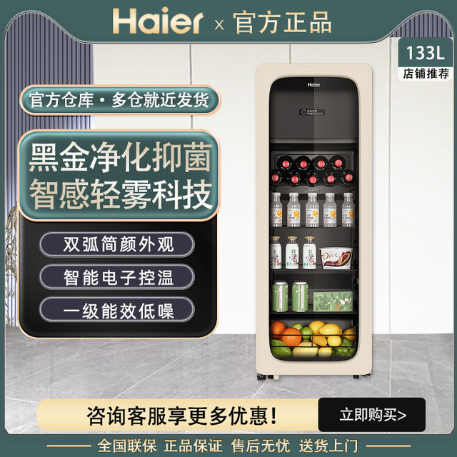 Haier DS0133LH9EY1 home office 133 liter dual temperature ice bar tea beverage preservation cabinet