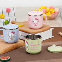Stainless steel mouth cup 304 No cover Home Handle Childrens water cup Milk Tea Cup Thickened Tea Vat Students Drink Water