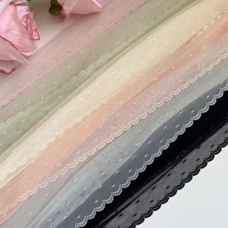 Single Multi-Color Simple Water Jade Dot Elastic Lace DIY Baby Clothes Hair Accessories Intimates Skirt Splicing Lace Accessories