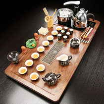 Tea set set home office automatic boiling water integrated tea tray solid wood complete set of guest kung fu tea table Tea Sea