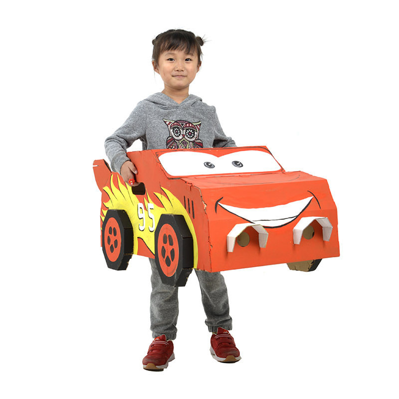 Children's cardboard toy diy assembled graffiti kindergarten carton manually disassembled tank aircraft car wearable
