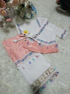 新款西双版纳傣族传统服装女童套装表演旅游表演六一儿童节泼水节