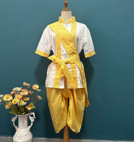 Таиланд Xishuangbanna стиль тайский мужской водный брызги фестиваль танцевальная этническая одежда для выступлений хлопок и лен костюм для взрослых