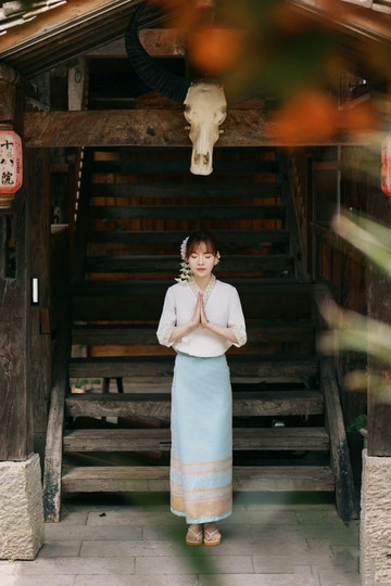 Nuevo Ropa Xishuangbanna Dai, falda larga para mujer, monos, falda tradicional Dai, traje de vida diario, estilo tailandés