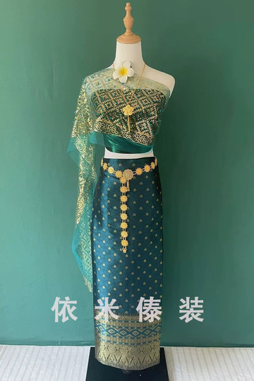 披肩不掉粉新款云南西双版纳傣族服装女傣族表演工作服泰式旅游