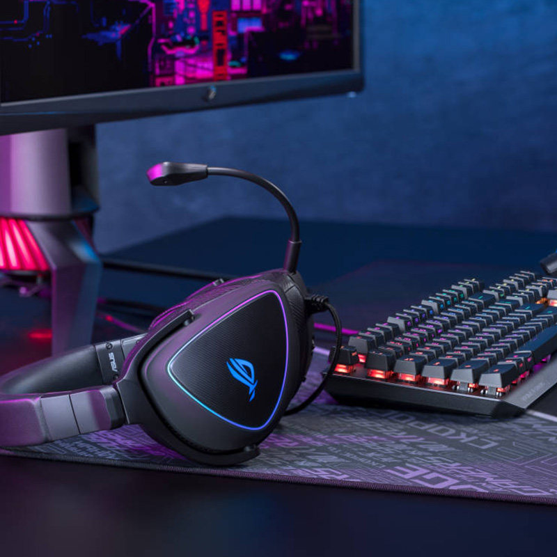 ROG prism headmounted esports eating chicken game headset wired 7 1