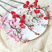 Emulated plum blossom Chinese preserved plum dried flower plant Home Decorative Festive and Festive Fake Flower Pendulum with Flower Table Flower Pots