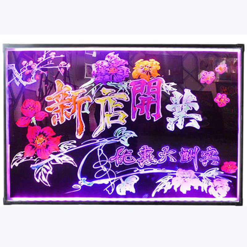 New Bin colorful LED electronic fluorescent board 80 120 large board hanging luminous blackboard billboard publicity display