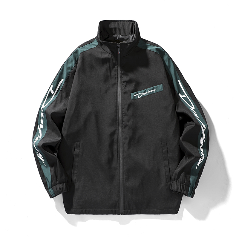 Spring and Autumn Stand-Collar Jacket Flight Baseball Jacket Windbreaker Hoodless Sports Jacket Striped Thin Jacket for Young Men Korean Style
