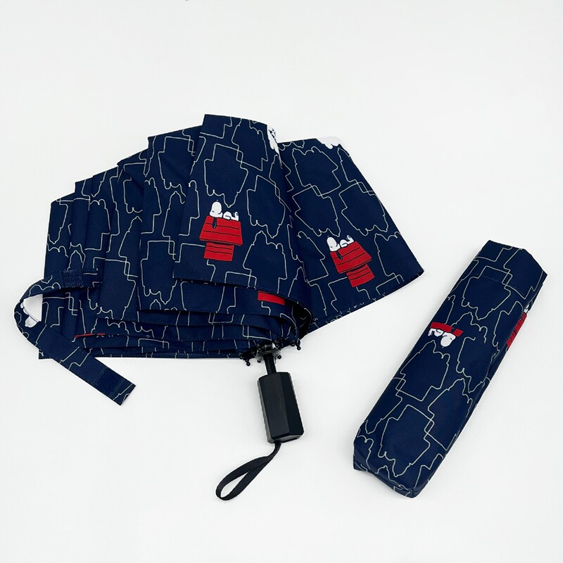 Foreign Trade Order! Cartoon Blue Snoopy 70% off Manual Lightweight Portable Windproof Folding Umbrella for Children and Students