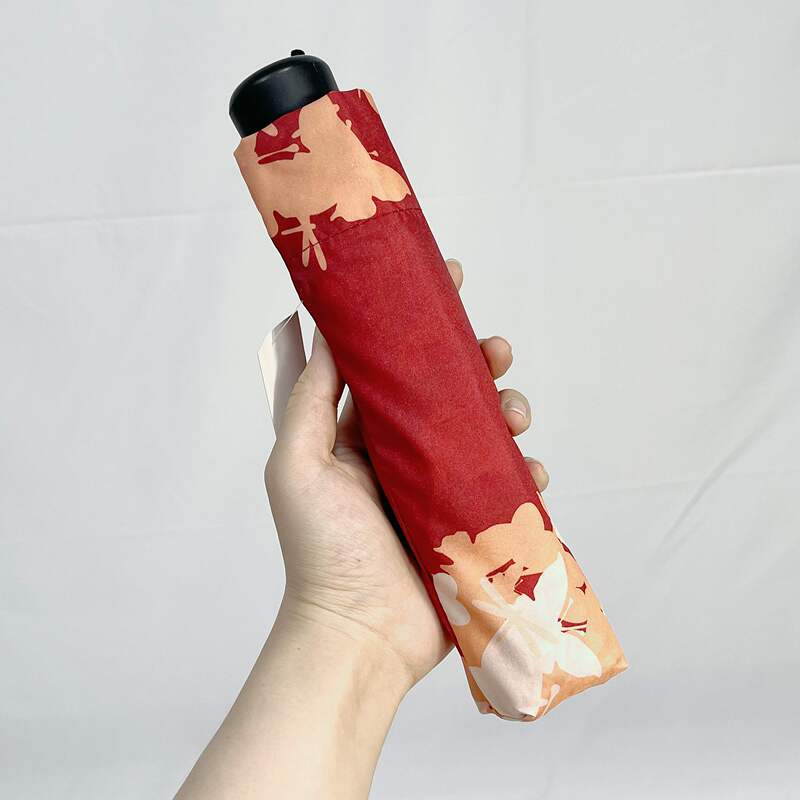 Exported to Russia! Retro Silhouette Leopard Print Floral Style! 70% off Manual Ultra-Light Portable Folding Umbrella