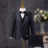 Children's Suit Set for Boys, Black Little Gentleman Host Outfit, Runway Suit, Flower Boy Formal Wear, Piano Performance Attire