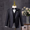 Children's Suit Set for Boys, Black Little Gentleman Host Outfit, Runway Suit, Flower Boy Formal Wear, Piano Performance Attire