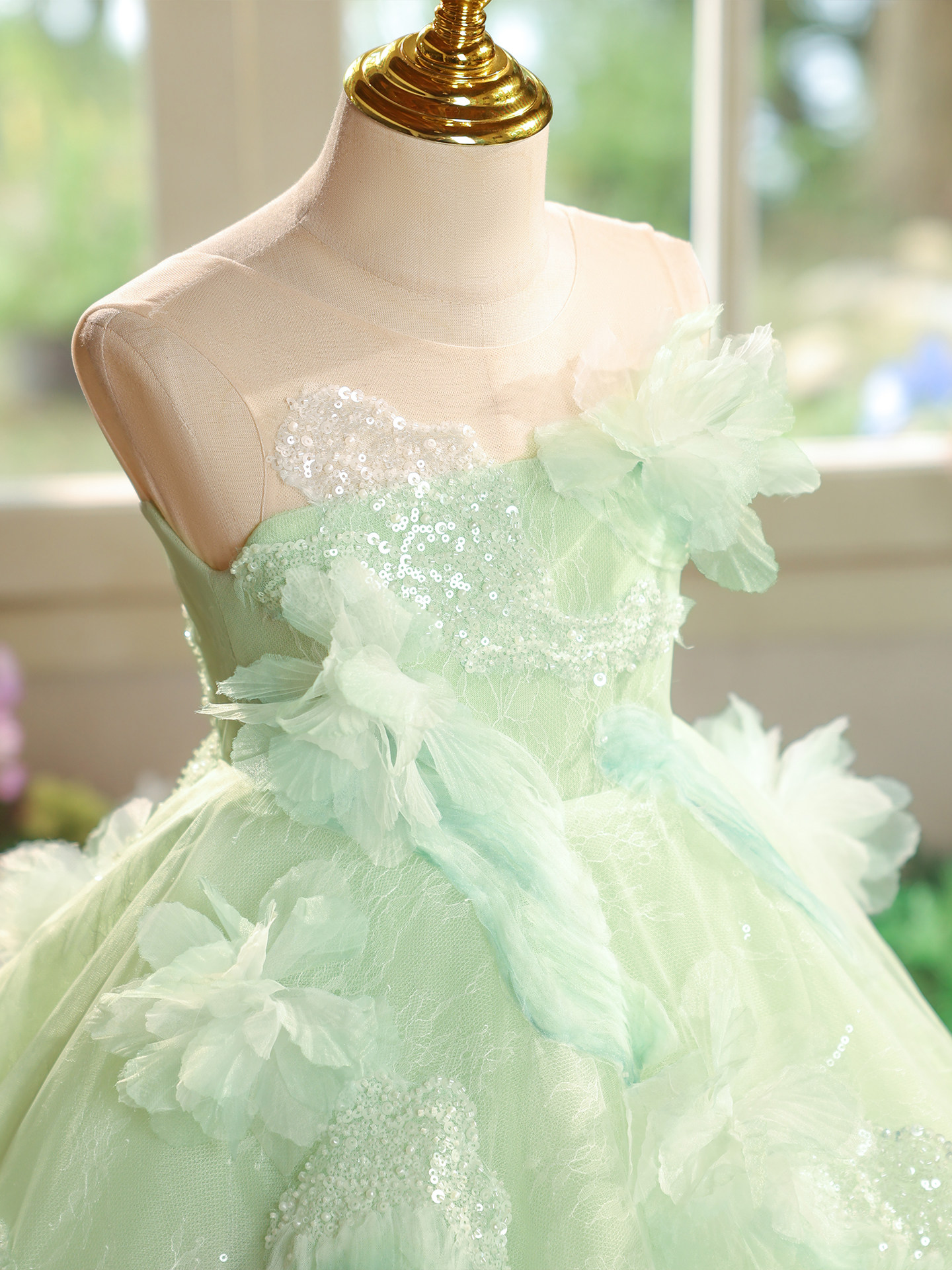 Yinmanqi Children's Dress 2025 New Model Girls' Piano Performance Birthday Forest Style Princess Dress Little Host Evening Dress