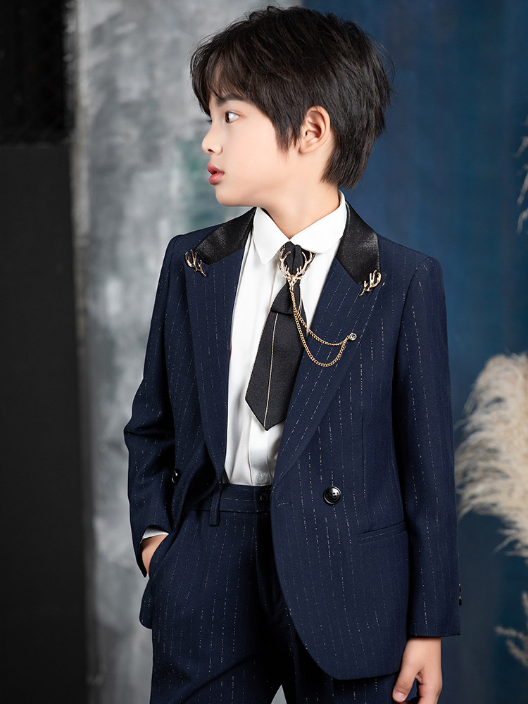 Children's Suit Set, Stylish British-Style Boys' Flower Boy Formal Wear, Runway Show Small Suit, Host Outfit, Piano Performance Attire