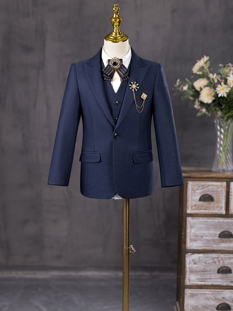 Children's Suit Set, Boys' High-End Flower Boy Formal Wear, Boys' Suit, Host Piano Performance Outfit, Stylish British Style