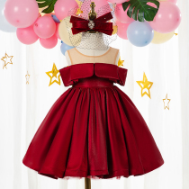 Childrens dress girl princess dress 2021 new model catwalk host piano flower girl puffy dress foreign performance