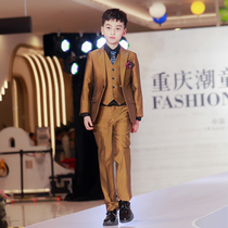 Boy suit suit suit children dress British style Show Boy small suit host Big Boy piano performance suit