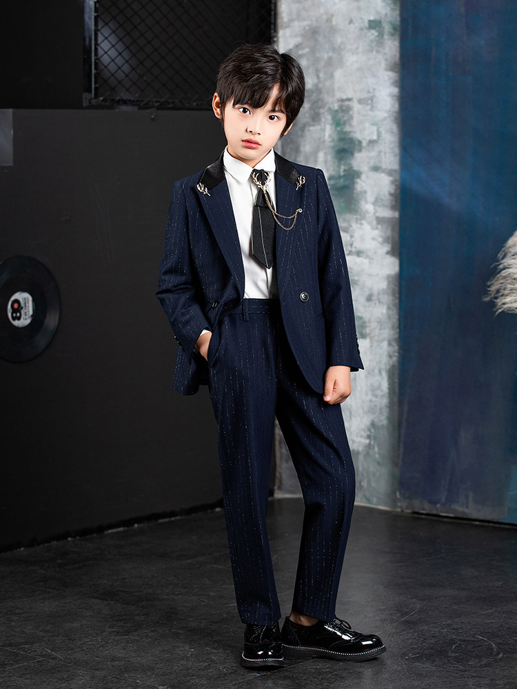 Children's Suit Set, Stylish British-Style Boys' Flower Boy Formal Wear, Runway Show Small Suit, Host Outfit, Piano Performance Attire