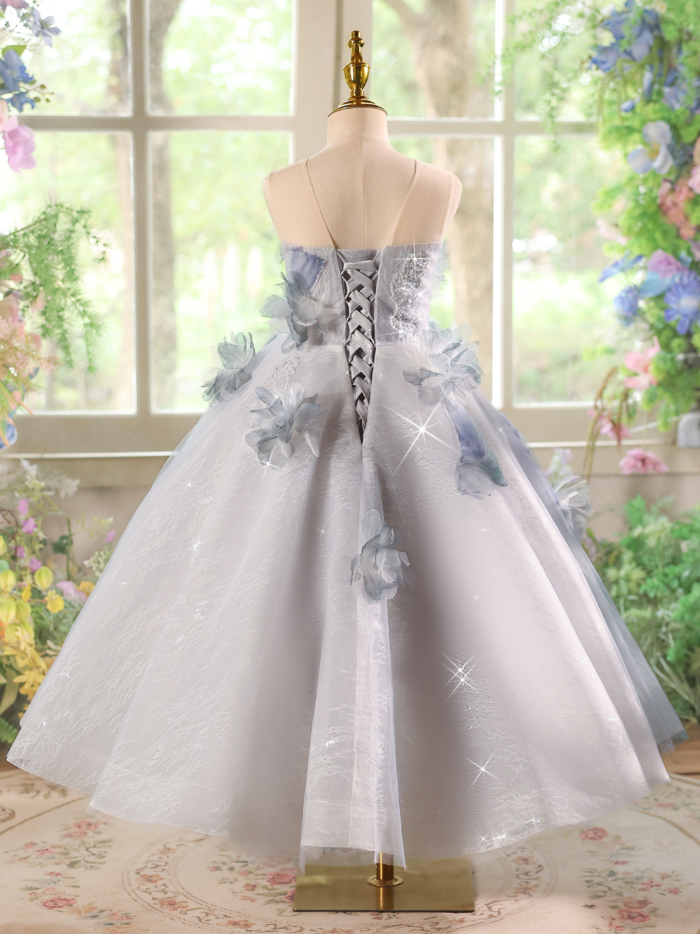 Yinmanqi Girls' Dress 2025 New Model Children's Fairy-Like Birthday Piano Performance Princess Dress Little Host High-End Feel