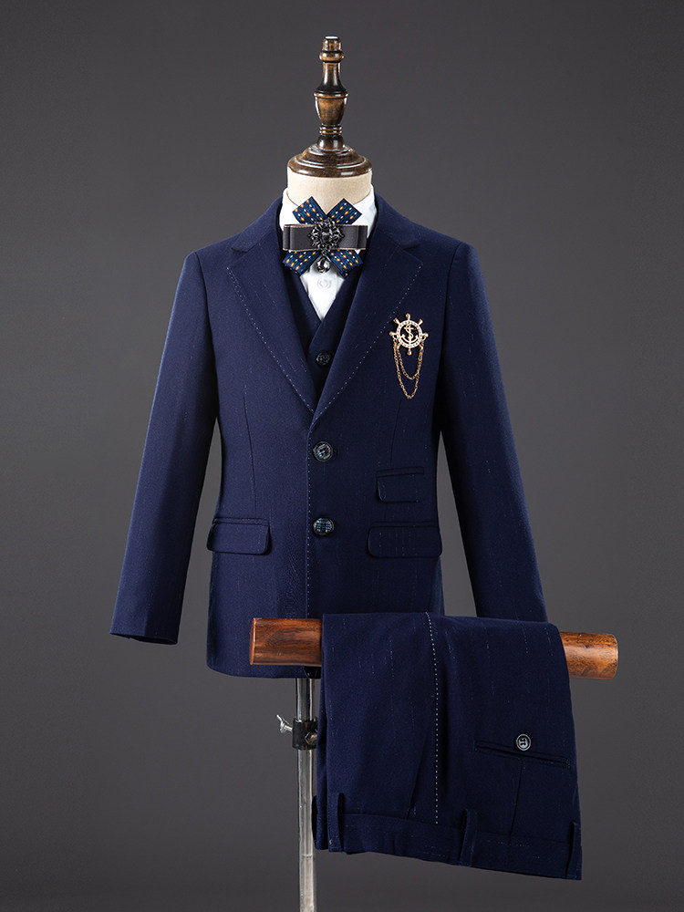 Boys' Suit Set, Stylish British-Style Small Suit, Children's Flower Boy Formal Wear, Runway Show Host, Piano Performance Outfit