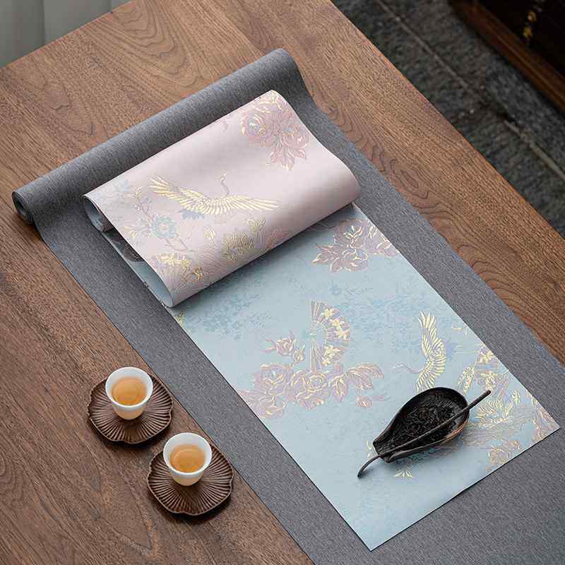 New relief textured gold double-sided tea mat table mat Chinese style zen handmade cloth art tea table cushion tea mat dry tea table cloth-Taobao